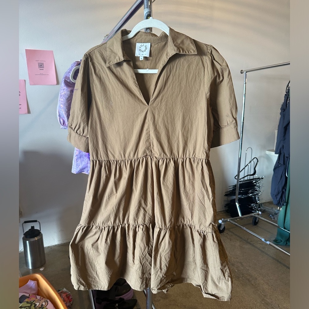 Beige babydoll dress